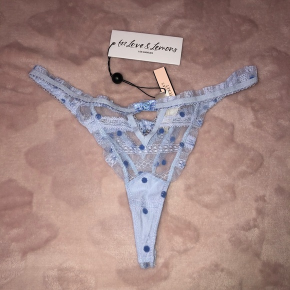 For Love And Lemons Intimates Sleepwear Brand New For Love And Lemons Harper Ruffle Thong Poshmark